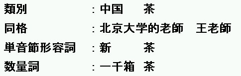 連体修飾語(名詞)を修飾し、所有関係/物の説明を表現する「限定文」の「的」の中国語文法